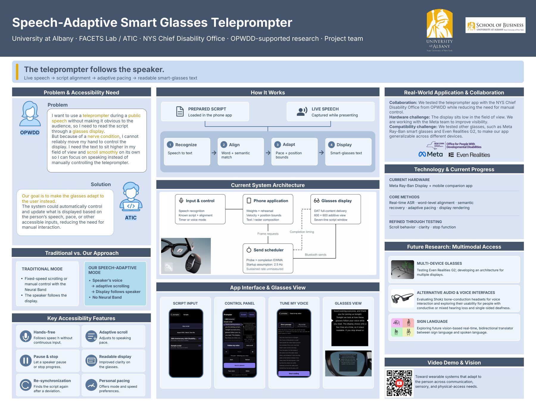 Research poster: Speech-Adaptive Smart Glasses Teleprompter